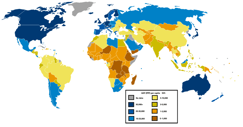 This paper found that the correlation between Education index (EDI) and GDP index (GDPI). Image source: Wikimedia Commons