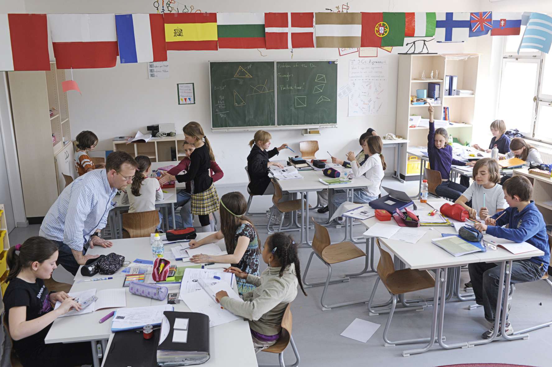 Classroom practice, Photo source: Wikimedia commons