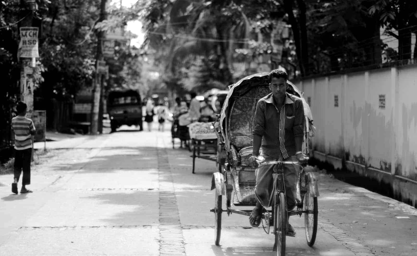 A rickshaw puller likes him establishes a school; Photo source: Wikimedia Commons