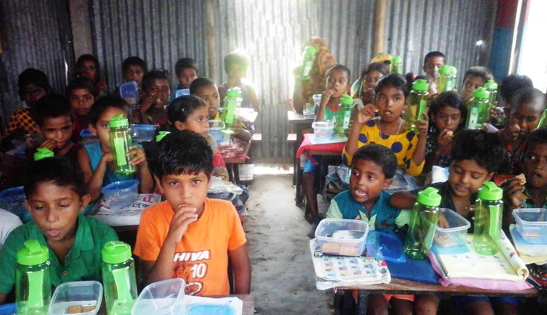 School feeding program seems to be a new phenomenon. Photo source: jcf.org.bd