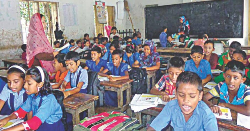 The government put a declaration of school opening on 30 March (2021). Photo source: The Daily Star